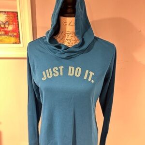 Nike Green Fitted Hoodie Sweatshirt